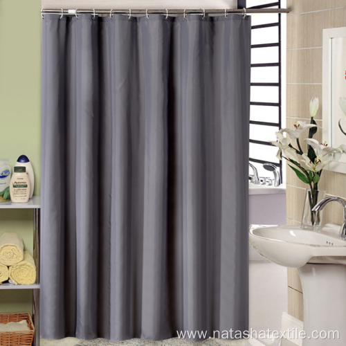 Polyester fabric plain hotel shower curtain
